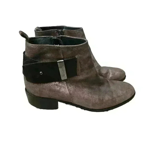 Davos Gomma Womens Brown/Gray Metallic Buckle Ankle Boot 39 - Picture 1 of 12